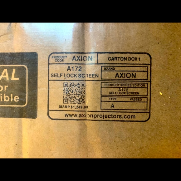 Other Axion Self Locking 3d Digital Projector Screen Poshmark
